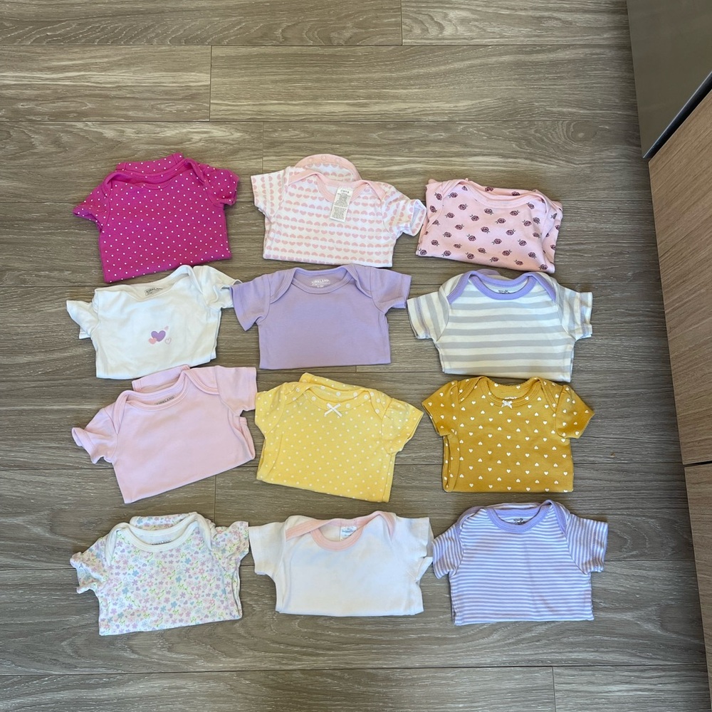 Assorted Baby Short-Sleeve Onesie Bundle